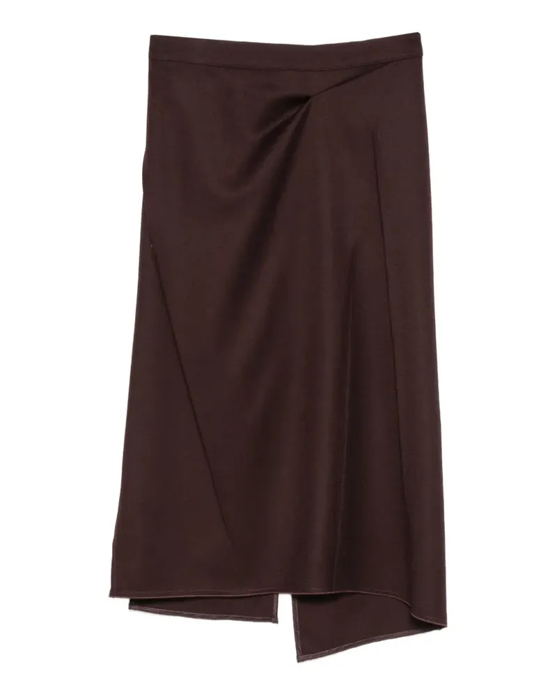 Victoria Beckham pressed tailored wool midi skirt - Rot Rot