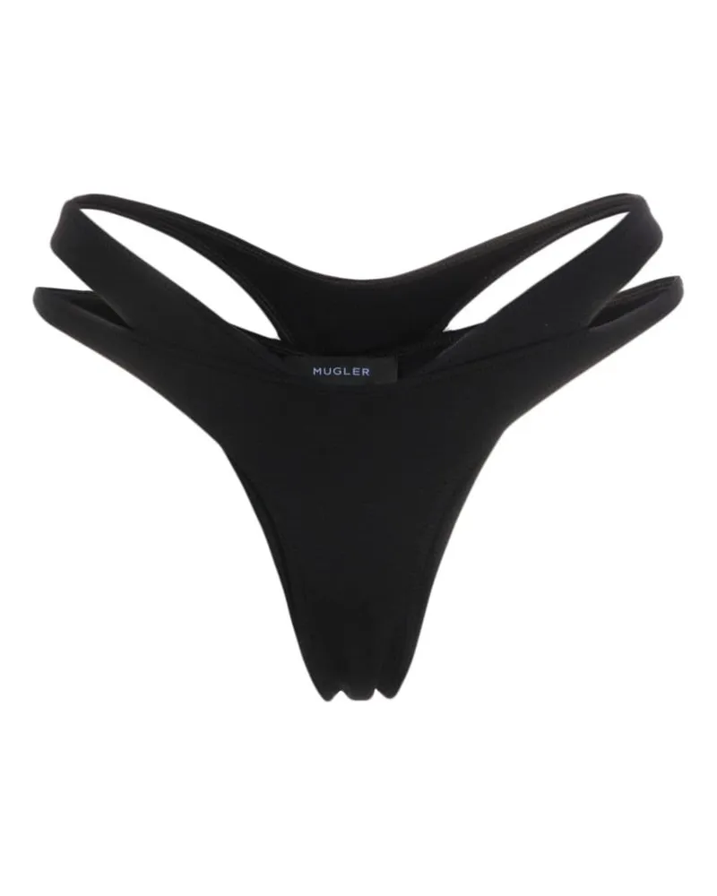 Thierry Mugler Bikinihöschen im Layering-Look - Schwarz Schwarz
