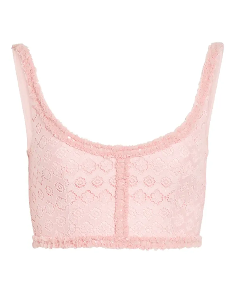 Giambattista Valli Top mit Pailletten - Rosa Rosa