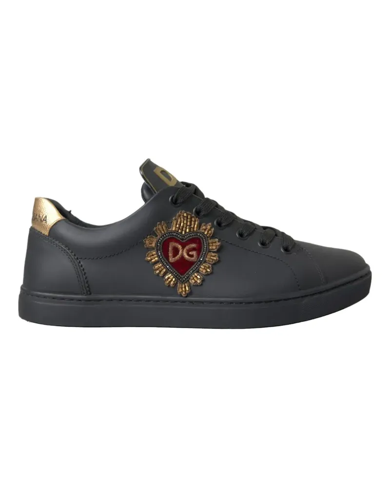 Dolce & Gabbana heart-embellished sneakers - Schwarz Schwarz