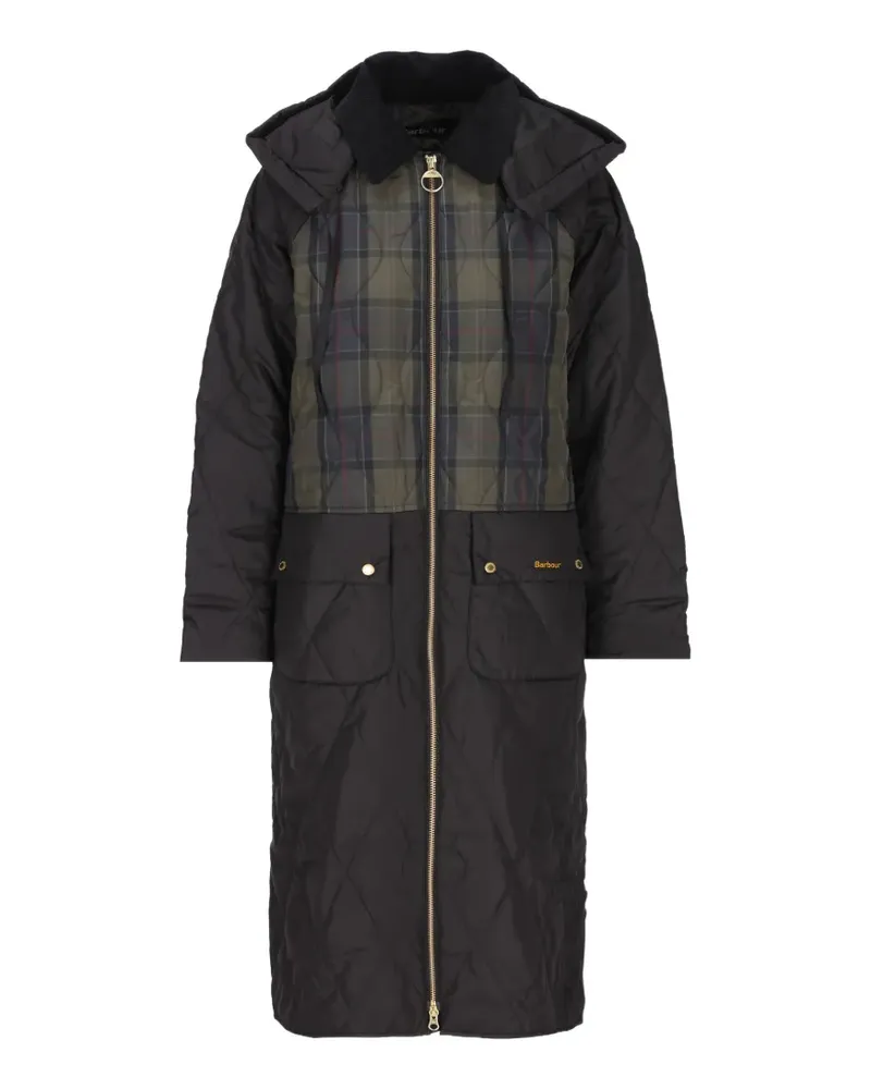 Barbour Osbourne quilted tartan-panelled jacket - Schwarz Schwarz