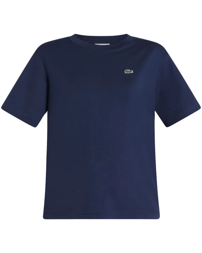 Lacoste T-Shirt mit Logo-Patch - Blau Blau