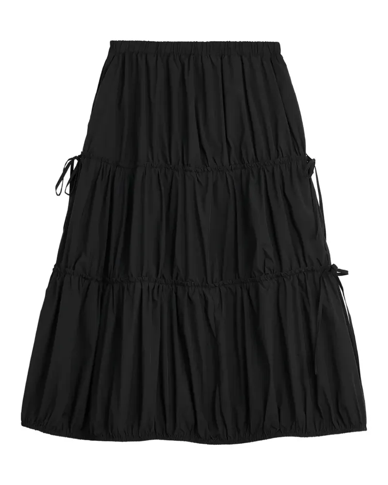Tout a Coup tiered drawstring midi skirt - Schwarz Schwarz