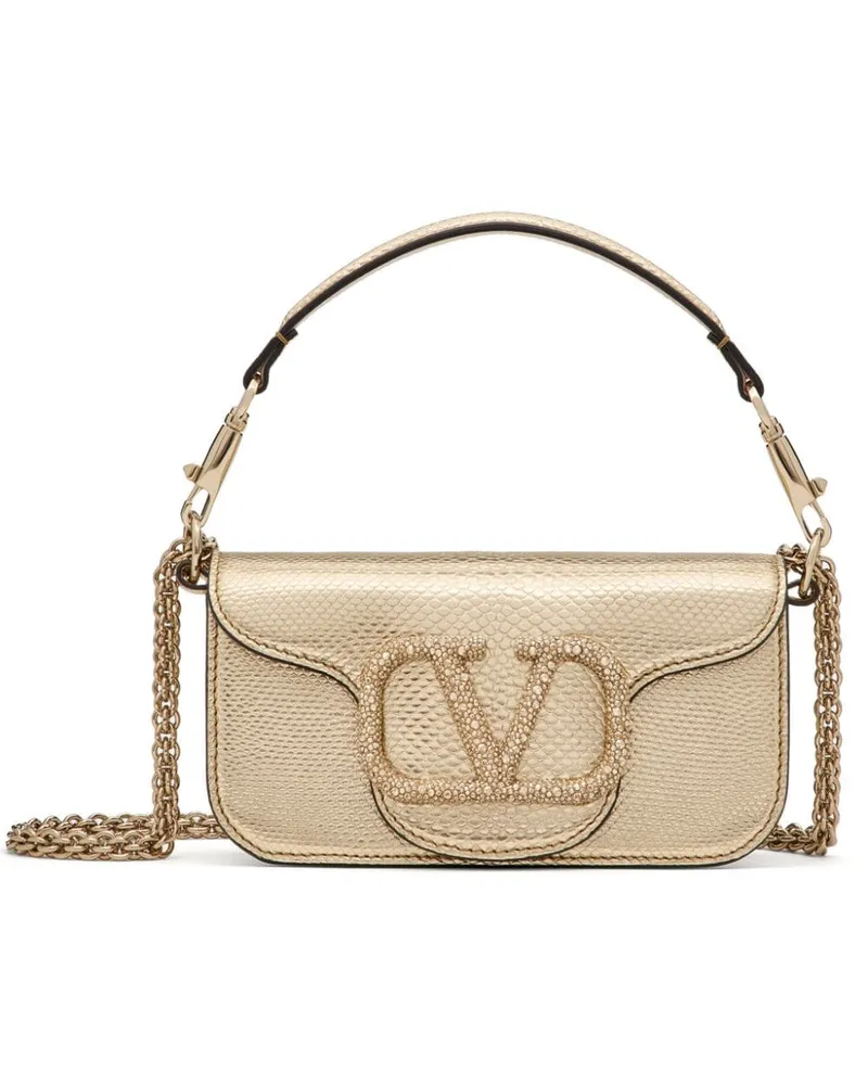 Valentino Garavani Kleine Locò Schultertasche - Gold Gold