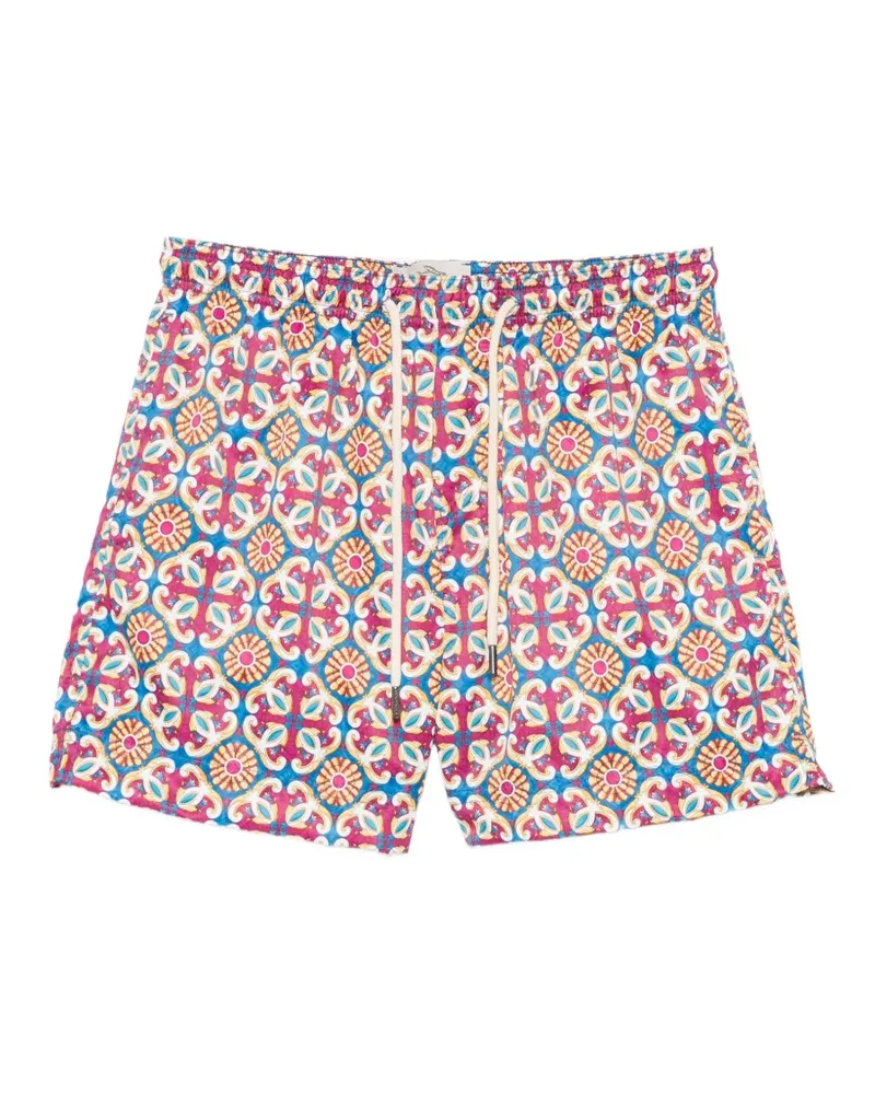PENINSULA Amalfi geometric-print swim shorts - Blau Blau
