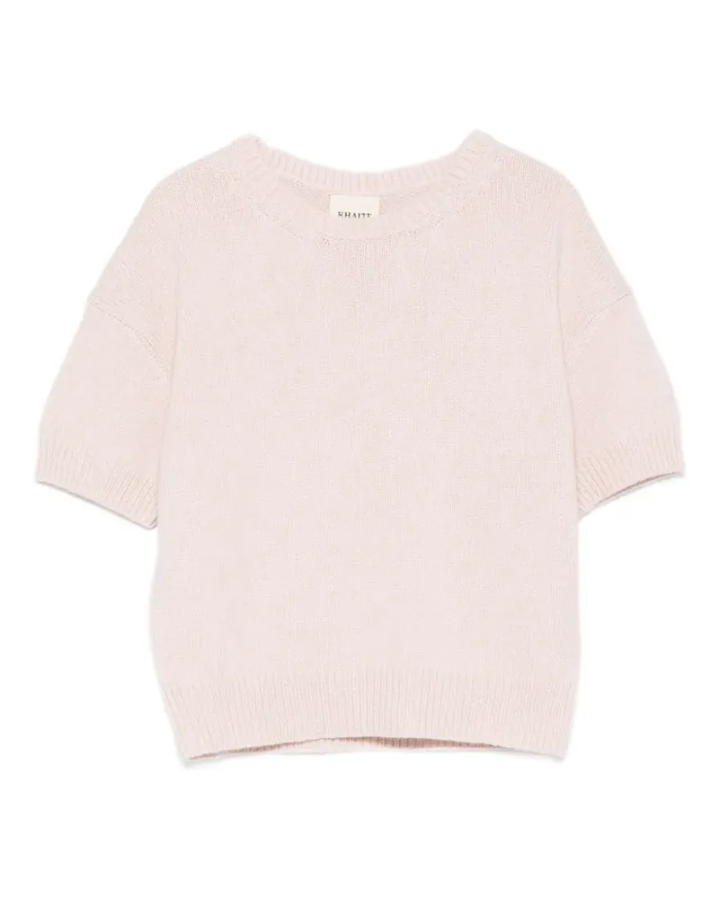 KHAITE Kurzärmeliger Golden Pullover - Rosa Rosa
