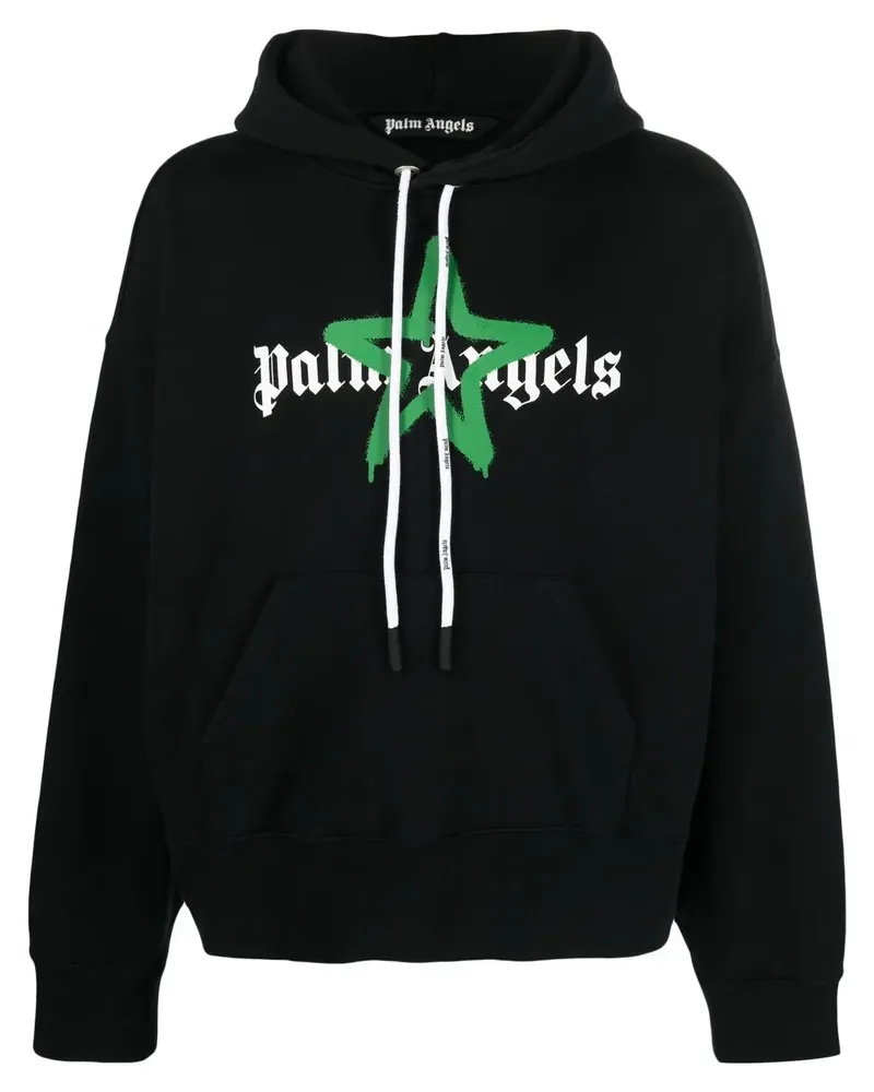 Palm Angels Hoodie mit Stern-Print - Schwarz Schwarz