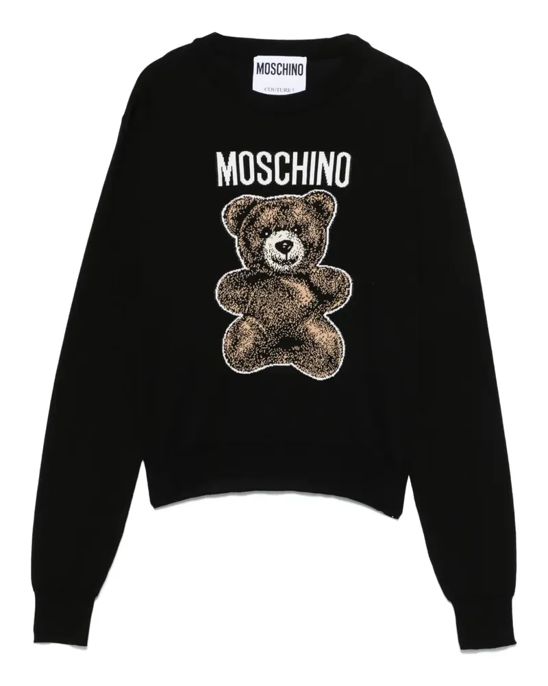 Moschino T-Shirt mit Teddy - Schwarz Schwarz