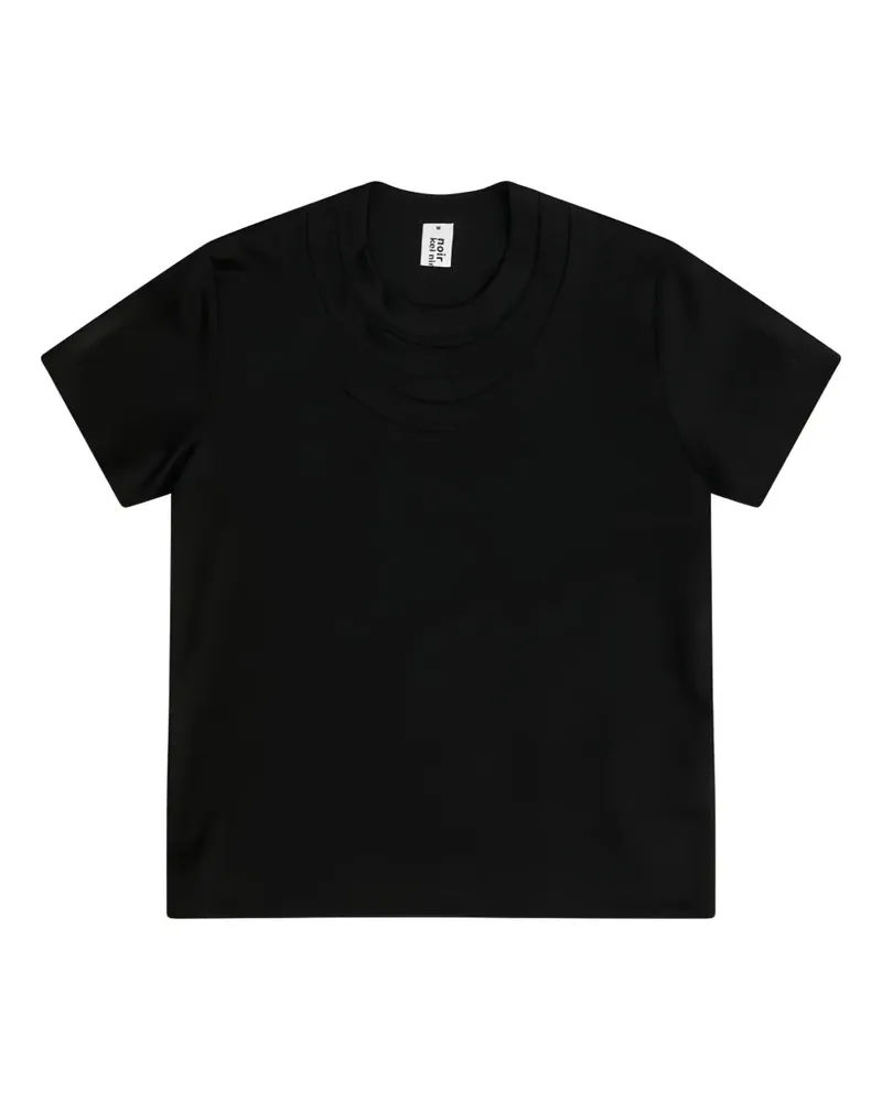 Noir Kei Ninomiya T-Shirt im Layering-Look - Schwarz Schwarz