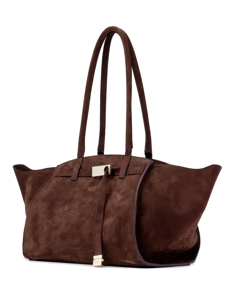 Benedetta Bruzziches Mame Weekend Schultertasche aus Wildleder - Braun Braun