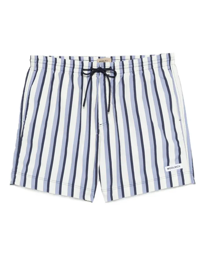 Woolrich striped swim shorts - Weiß Weiß