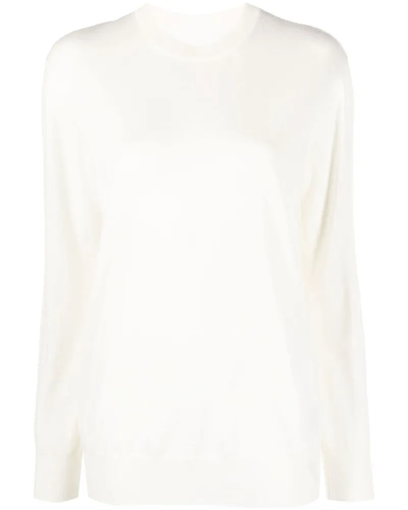 Jil Sander Pullover mit Rundhalsausschnitt - Weiß Weiß
