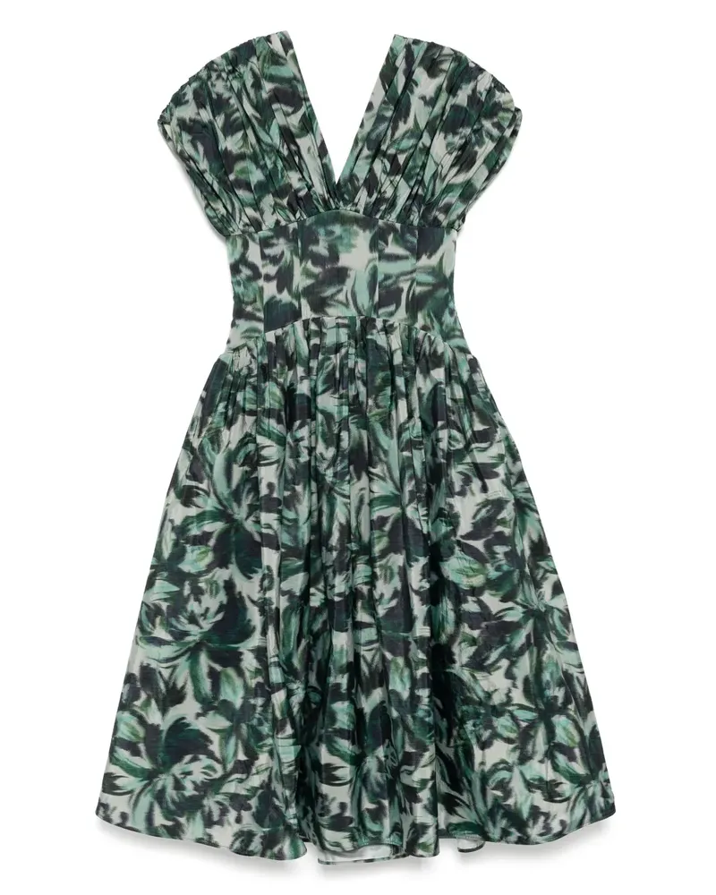 Amsale Corsage-Kleid mit tiefer Taille - Grün Grün
