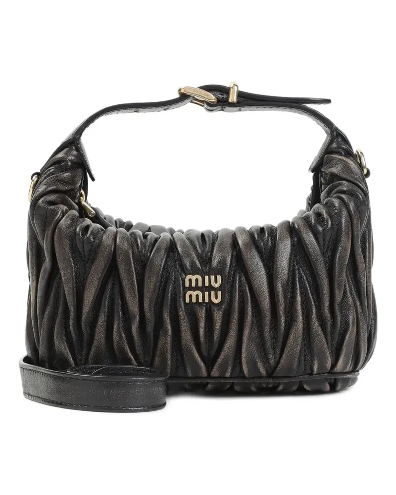 Miu Miu matelassé leather mini bag - Braun Braun