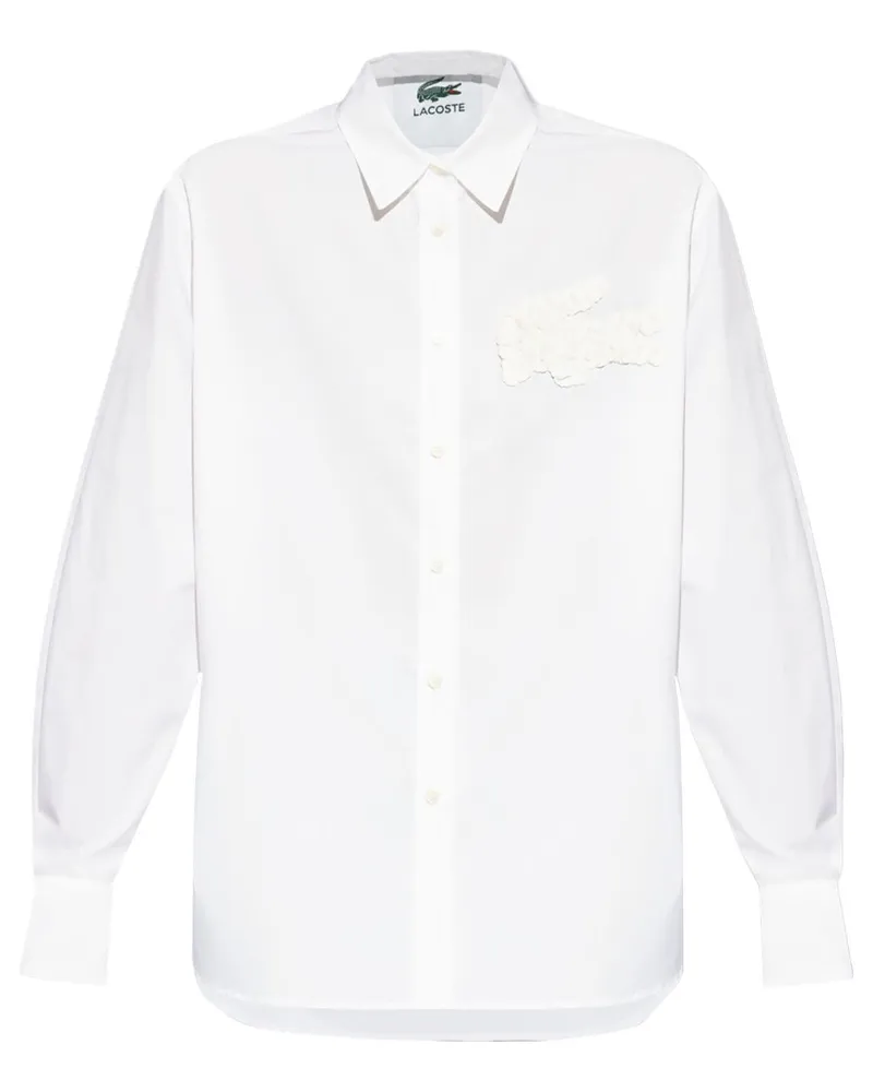 Lacoste Hemd mit Logo-Applikation - Weiß Weiß