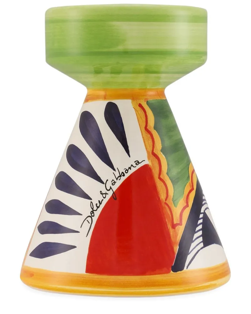 Dolce & Gabbana Kerzenhalter mit Logo-Print - Grün Grün