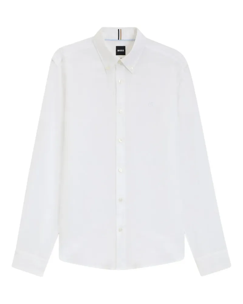HUGO BOSS Langärmeliges Hemd - Weiß Weiß