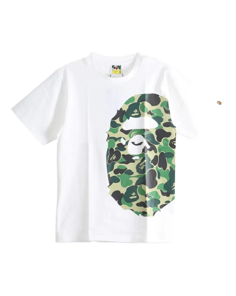 BAPE Ape Head T-Shirt mit Camouflage-Print - Weiß Weiß