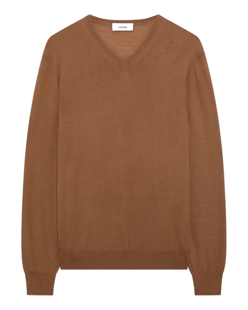 LARDINI Pullover mit V-Ausschnitt - Braun Braun