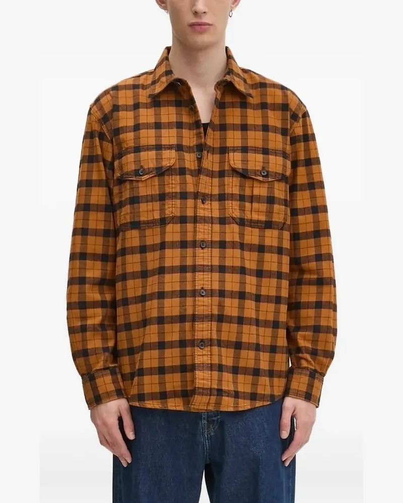 Filson Kariertes Hemd mit Tasche - Orange Orange