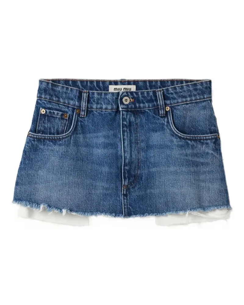 Miu Miu Minirock im Jeans-Look - Blau Blau