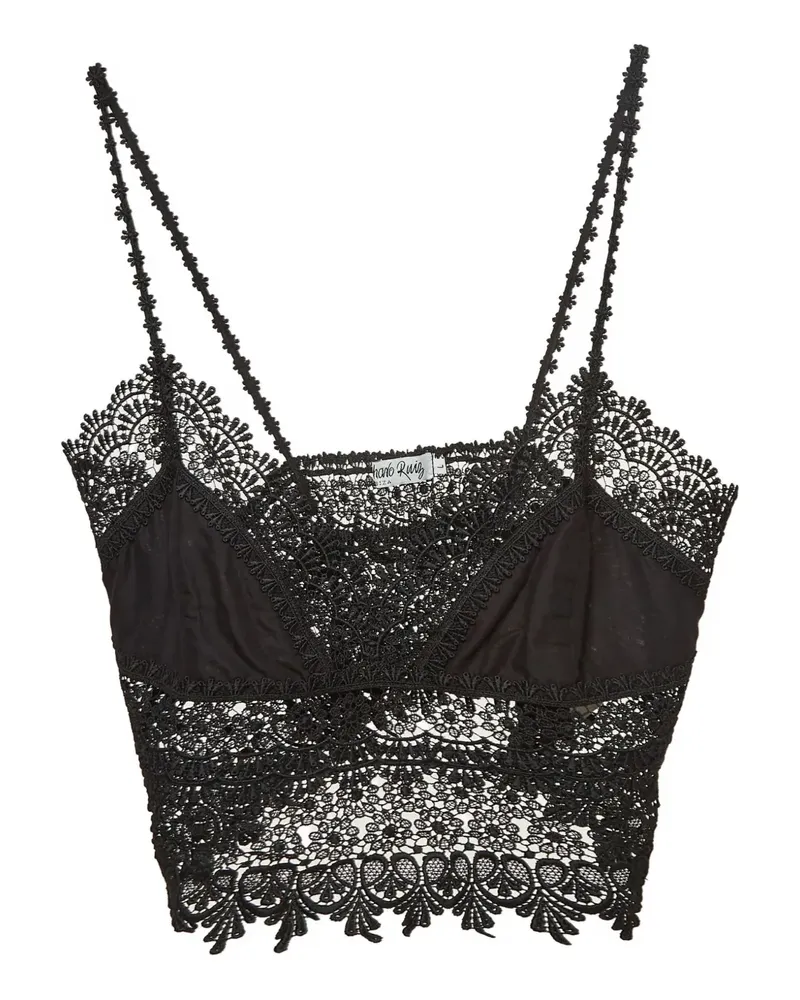 Charo Ruiz Dana Tanktop mit Spitzendetail - Schwarz Schwarz