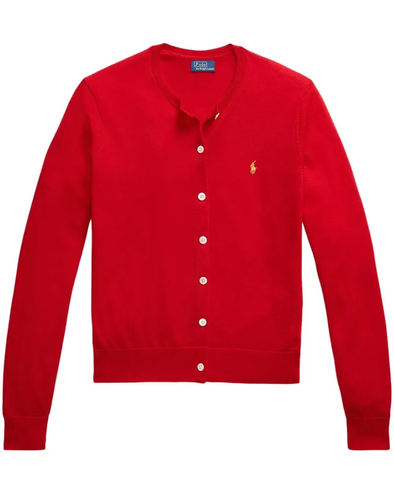 Ralph Lauren Cardigan mit Polo Pony-Stickerei - Rot Rot