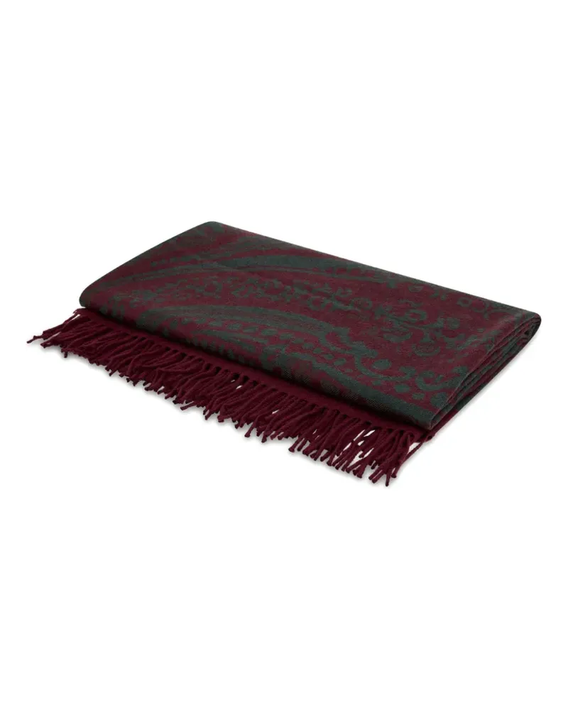 Etro jacquard Paisley blanket (140cm x 180cm) - Rot Rot