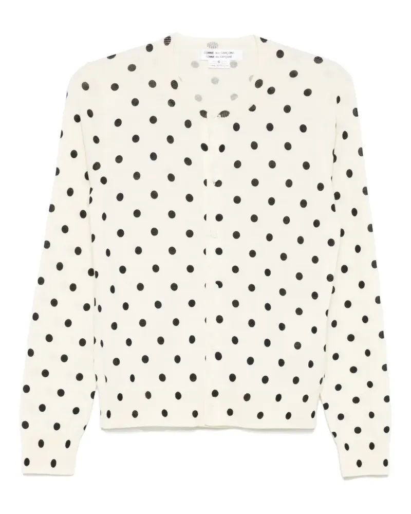 Comme des Garçons Cardigan mit Polka Dots - Nude Nude