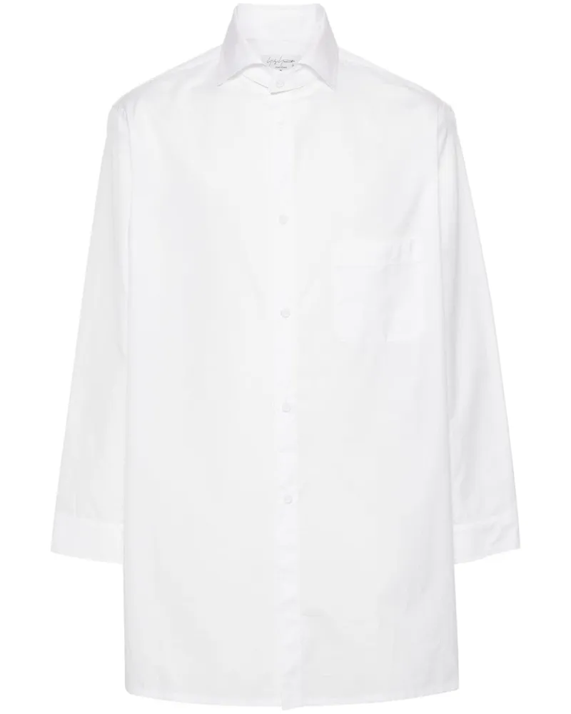 Yohji Yamamoto Popeline-Hemd - Weiß Weiß