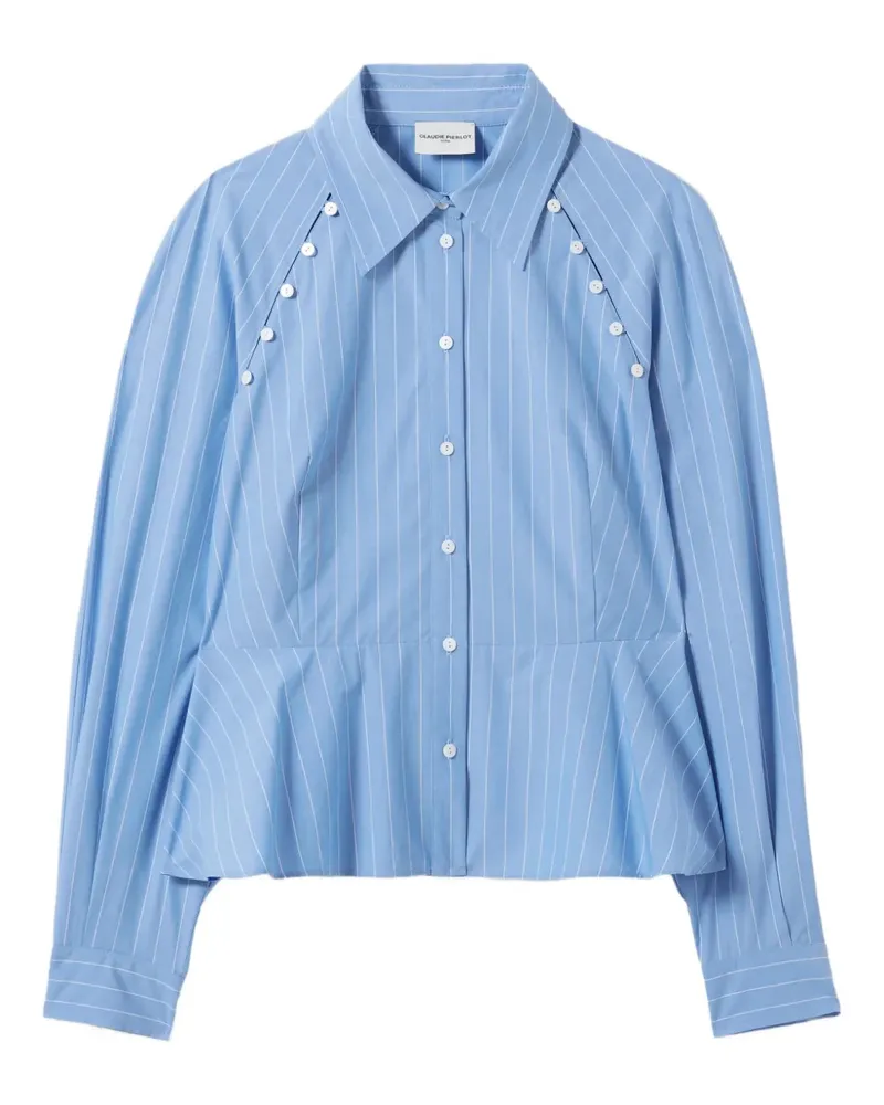 Claudie Pierlot Hemd mit Nadelstreifen - Blau Blau