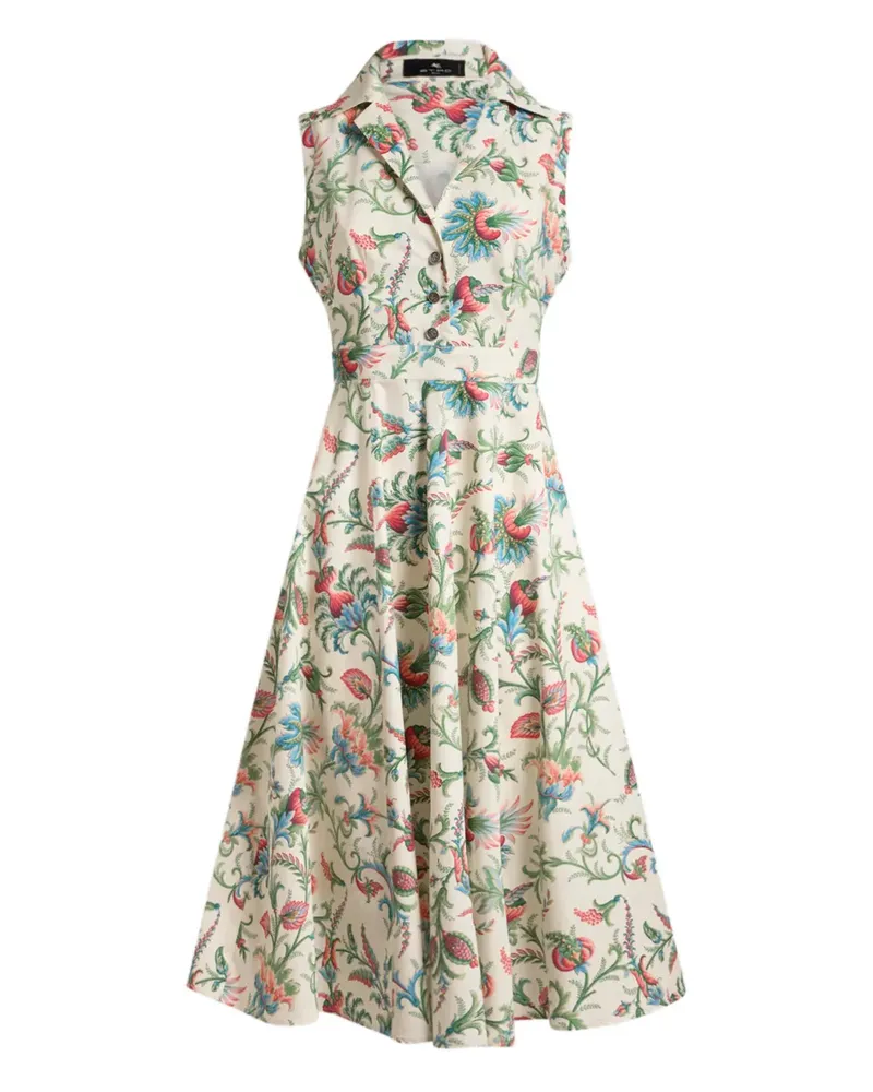 Etro floral-print midi dress - Nude Nude