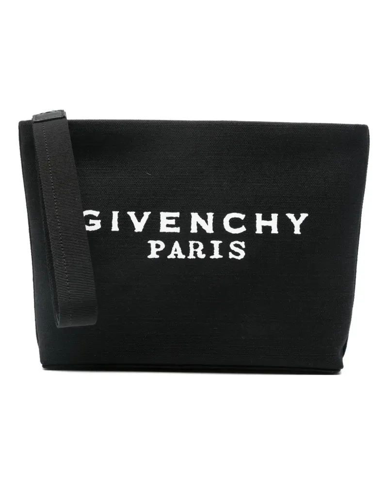 Givenchy Clutch mit Logo - Schwarz Schwarz