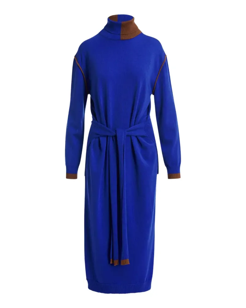 Essentiel Kirly Midikleid mit Taillenband - Blau Blau