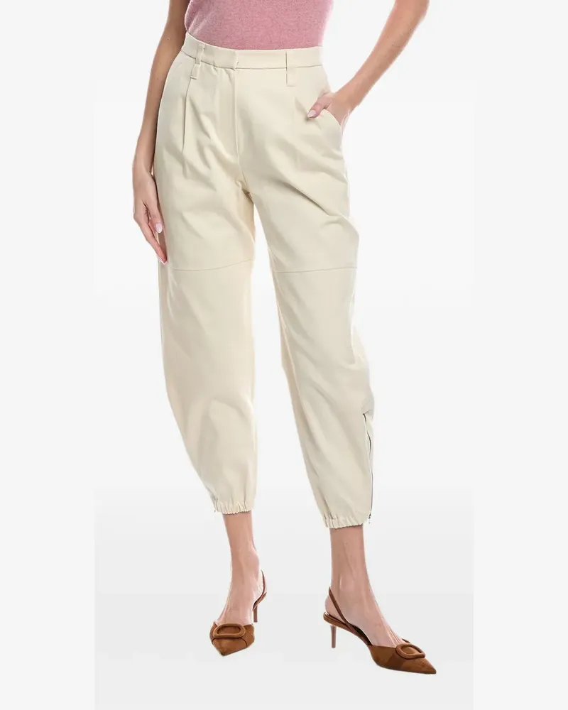 Brunello Cucinelli belt-loops trousers - Nude Nude