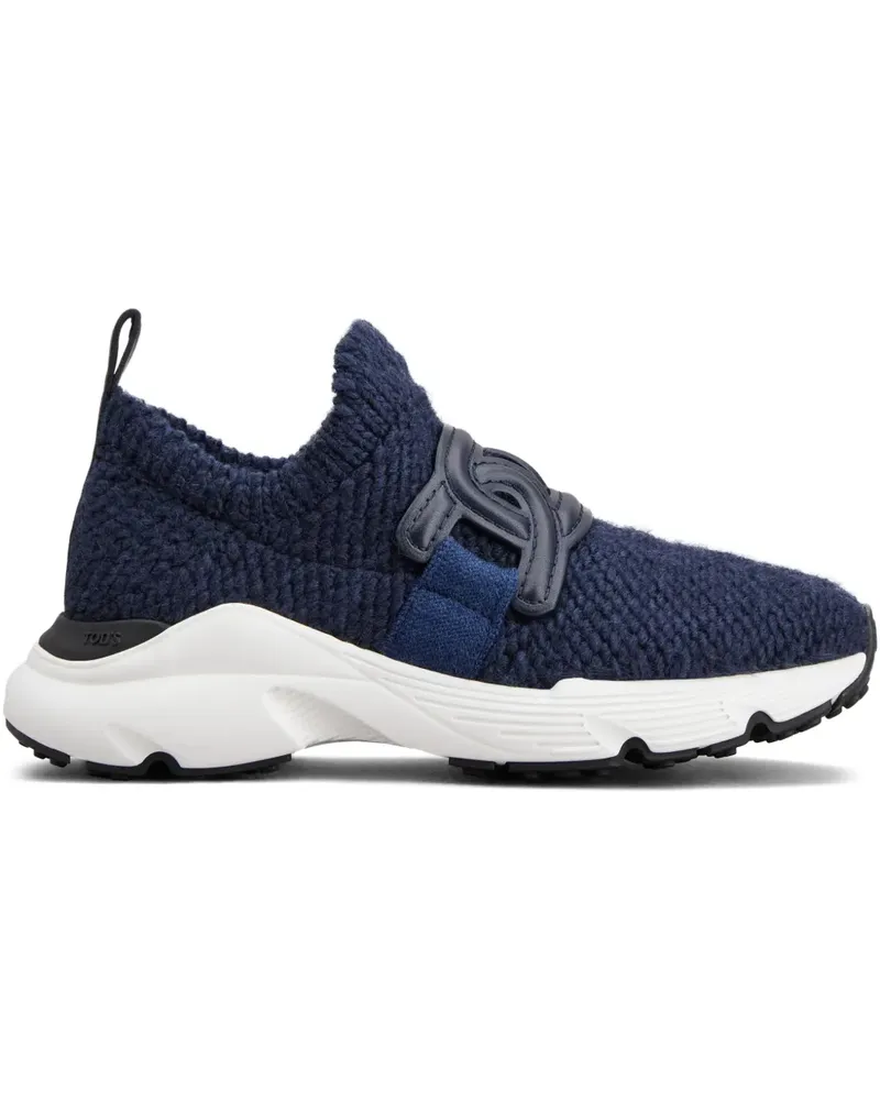 TOD'S Slip-On-Sneakers in Strickoptik - Blau Blau