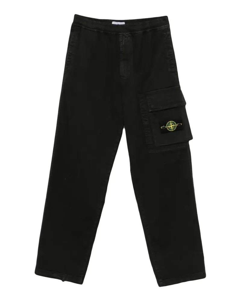 Stone Island logo-patch cargo pants - Schwarz Schwarz