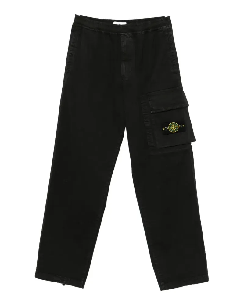 Stone Island logo-patch cargo pants - Schwarz Schwarz