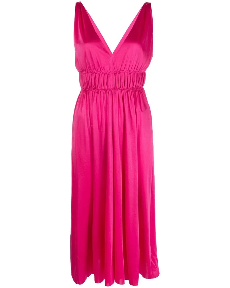 P.A.R.O.S.H. P.A.R.O H. Kleid mit V-Ausschnitt - Rosa Rosa