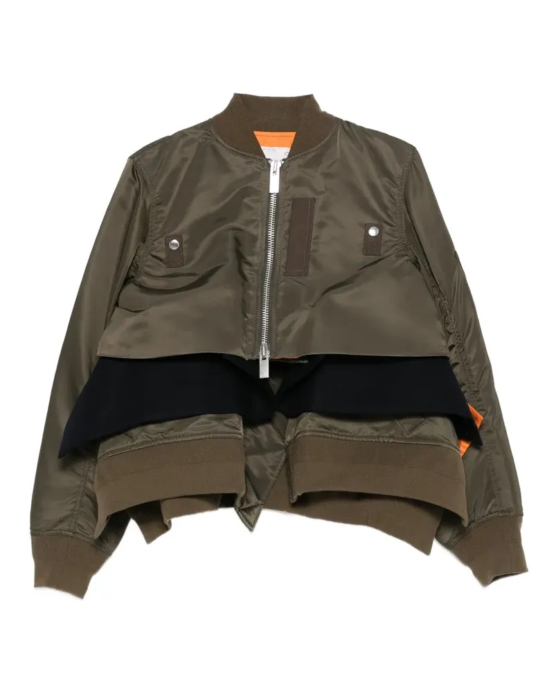 Sacai layered bomber jacket - Grün Grün