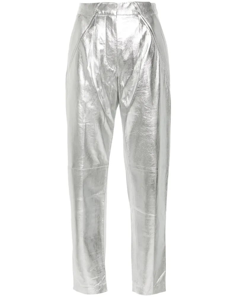 IRO Hose im Metallic-Look - Silber Silber
