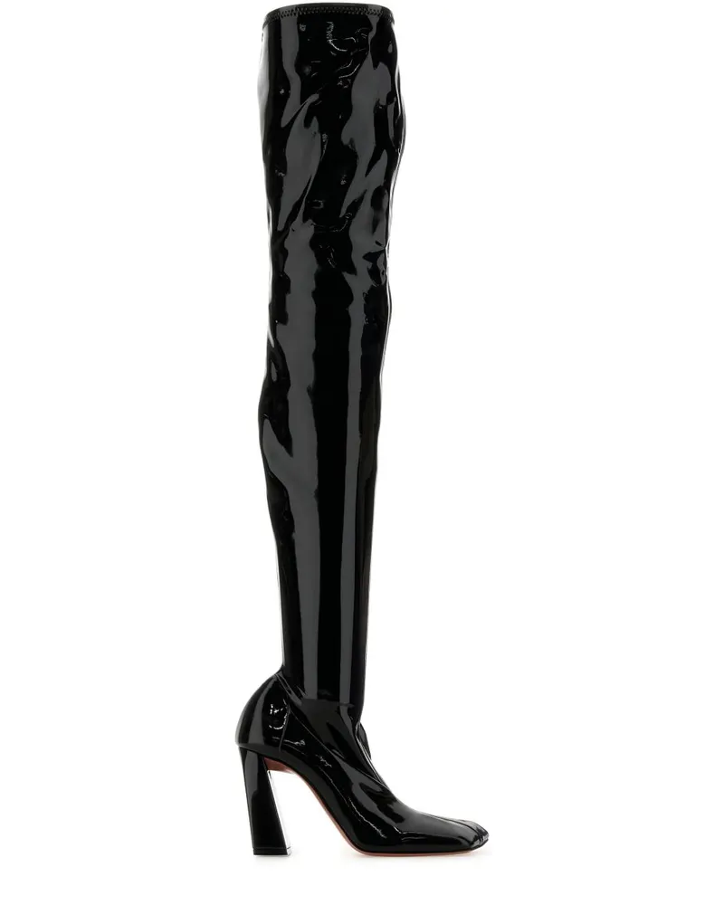 Amina Muaddi Marine Stiefel 95mm - Schwarz Schwarz
