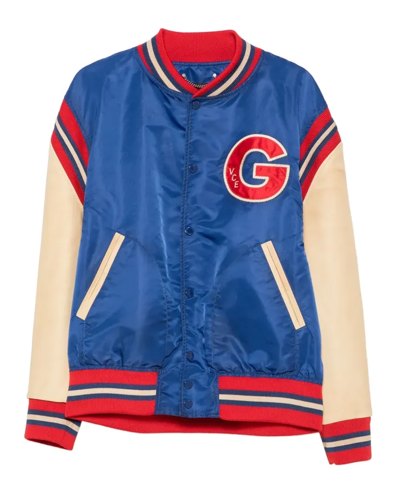 Golden Goose Bomberjacke mit Lederärmeln - Blau Blau