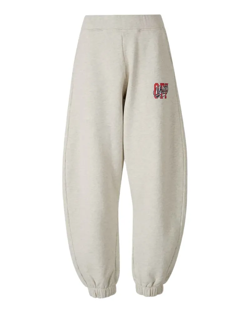 OFF-WHITE logo-print track pants - Grau Grau