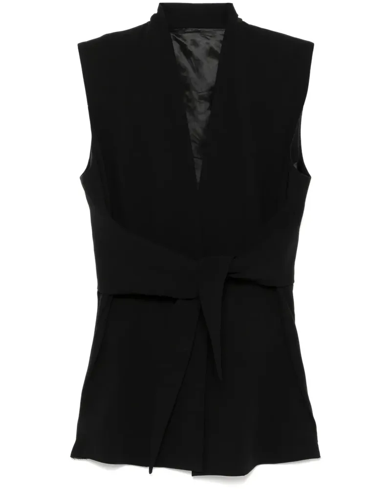 Rick Owens Strutter Weste - Schwarz Schwarz