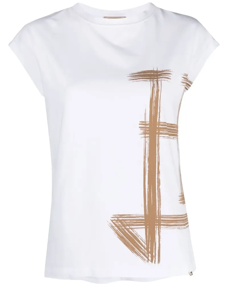 Herno Top mit Logo-Print - Weiß Weiß