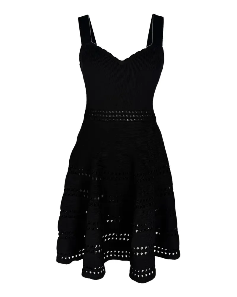 Maje Pointelle A-line dress - Schwarz Schwarz