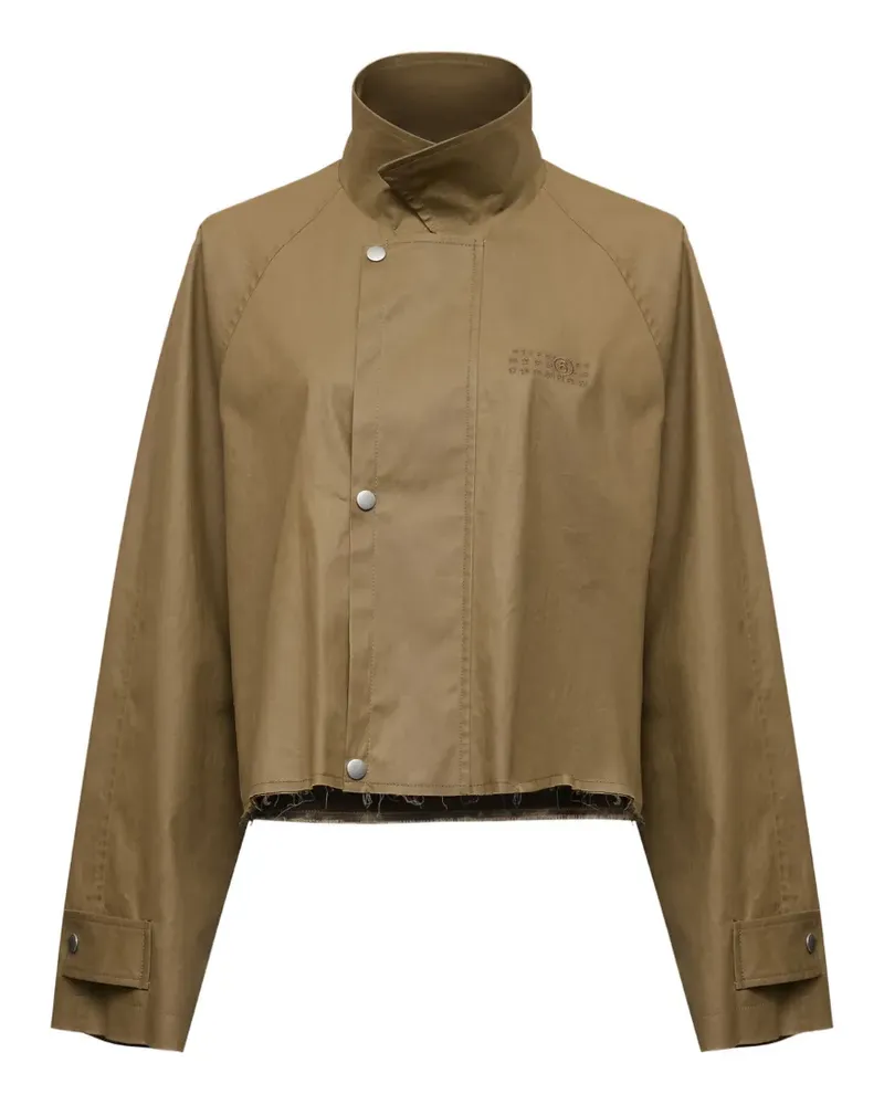 Maison Margiela coated trench jacket - Braun Braun