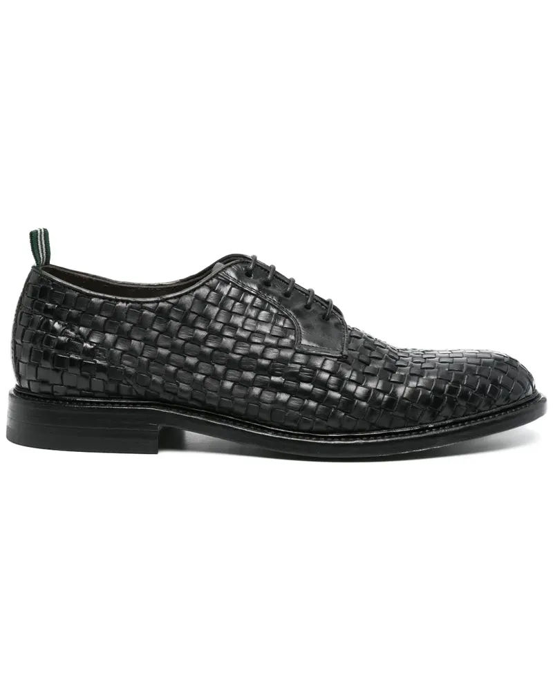 Green George Gewebte Derby-Schuhe - Schwarz Schwarz