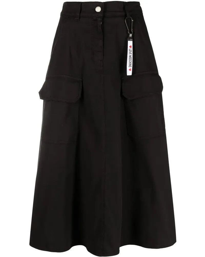 Moschino Taillenrock in A-Linie - Schwarz Schwarz